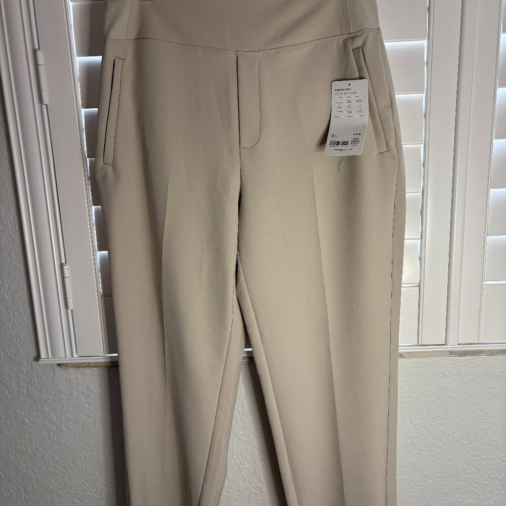 Athleta Khaki Stretch Pull On Pant Size L